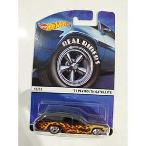 NIP Hot Wheels Real Rider 1:64 Die Cast 1971 Plymouth Satellite Wagon